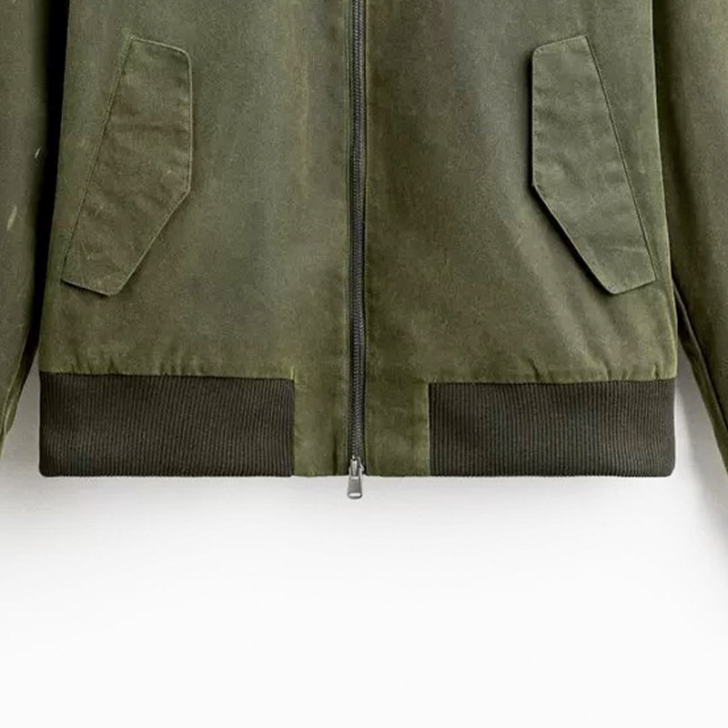 Oděvy doplňky 2x2 tlustý žebro pletený lem pro baseballovou bundu