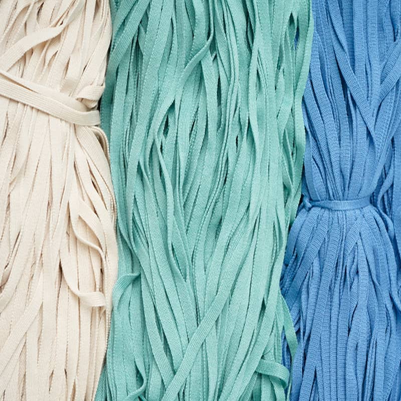 Bavlněné žebrované popruhy měkké pasové šňůry