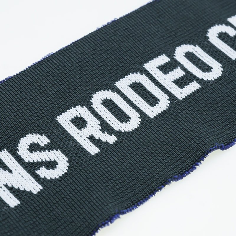 Módní polyesterový spandex Letter Jacquard Rib Clothing Fabric